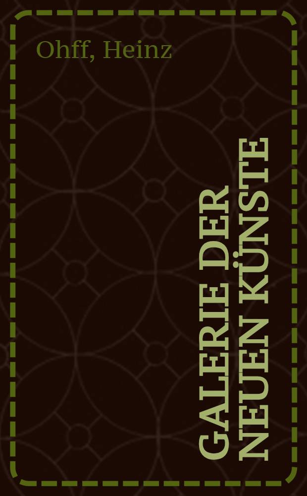 Galerie der neuen K&uuml;nste : Revolution ohne Programm