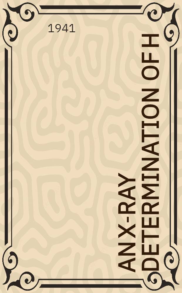 An X-ray determination of h/e with counter and bent crystal : Inaug.-Diiss