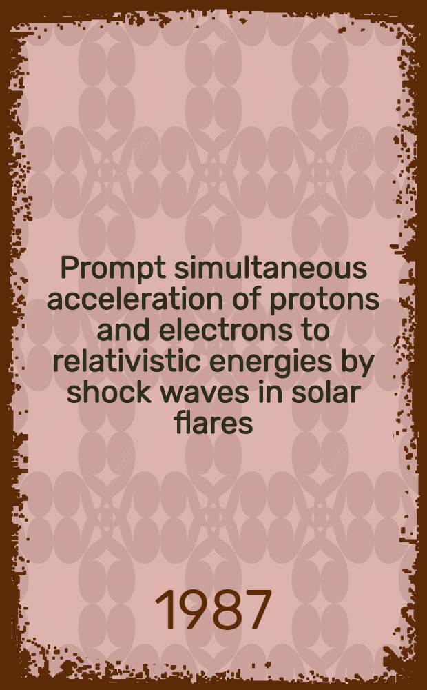 Prompt simultaneous acceleration of protons and electrons to relativistic energies by shock waves in solar flares