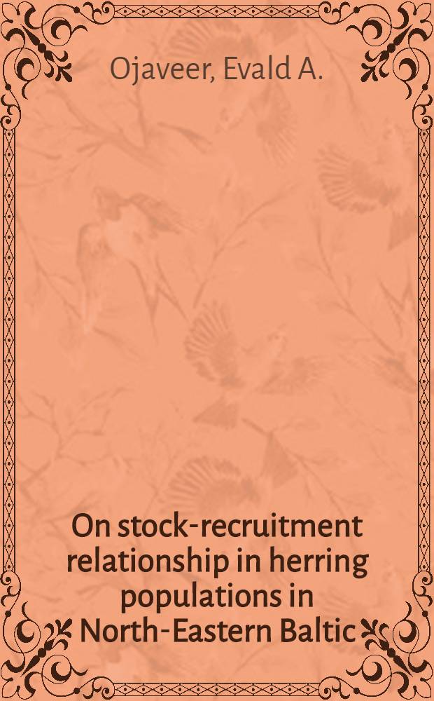 On stock-recruitment relationship in herring populations in North-Eastern Baltic