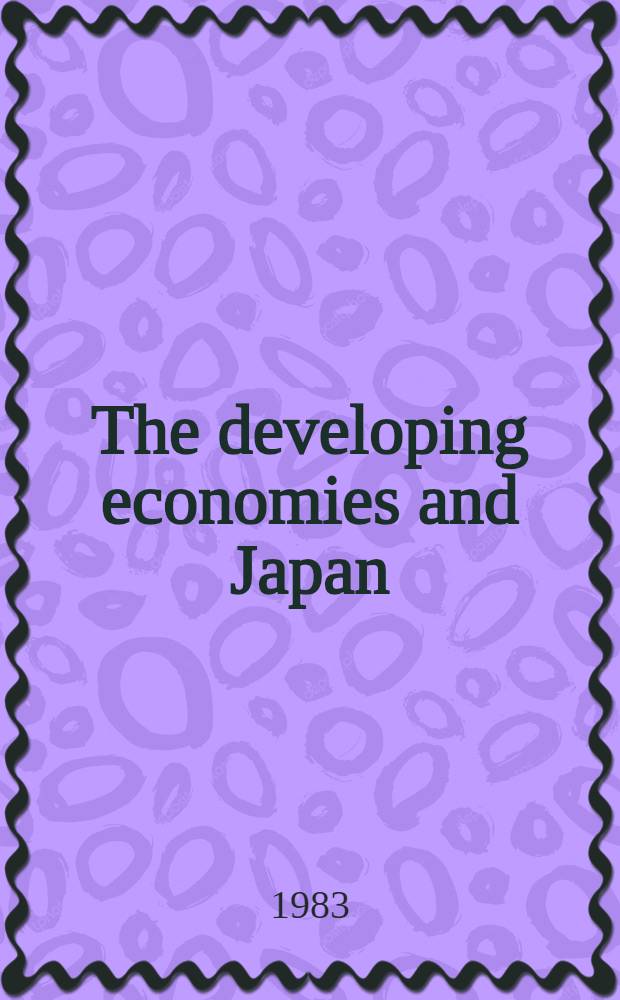 The developing economies and Japan : Lessons in growth