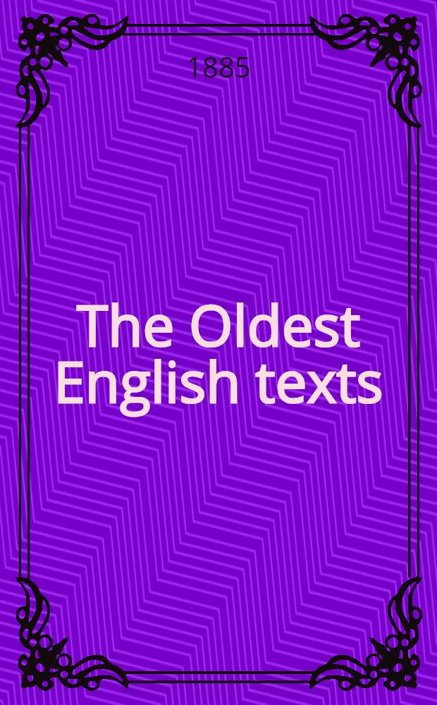 The Oldest English texts