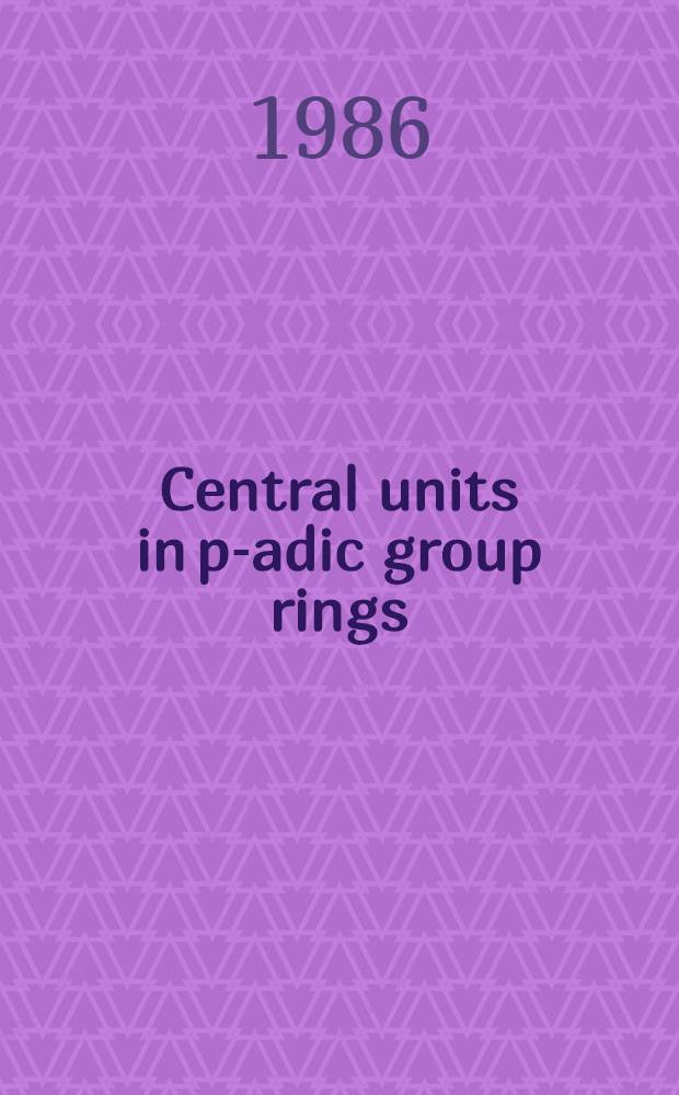 Central units in p-adic group rings