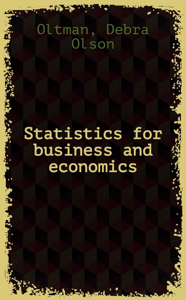 Statistics for business and economics