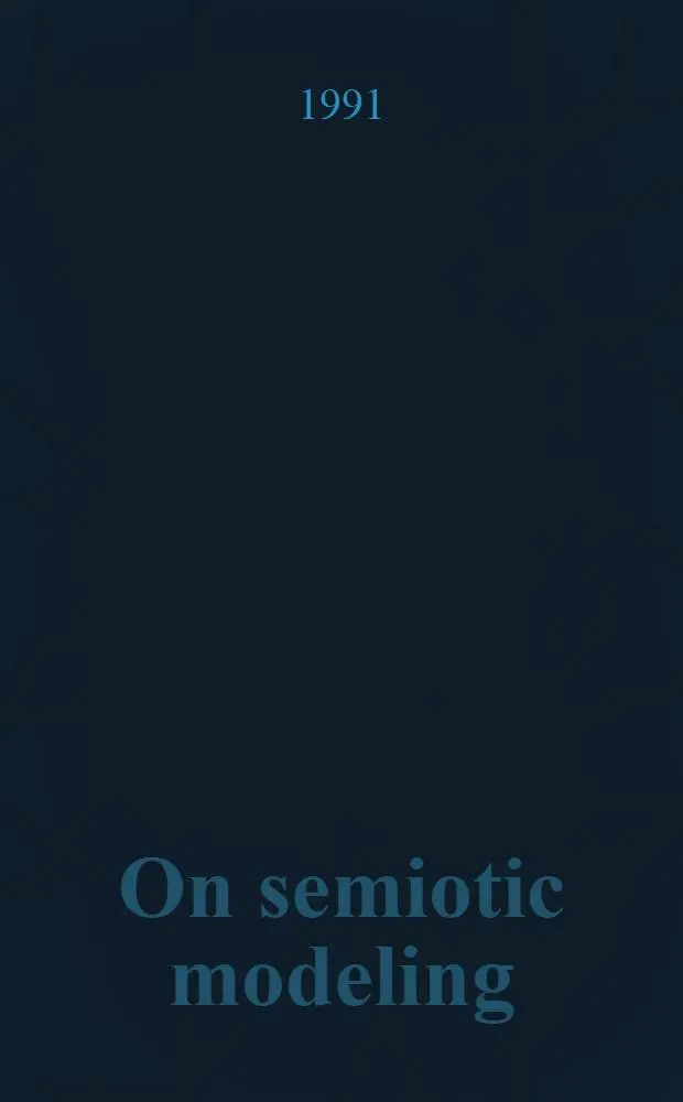 On semiotic modeling