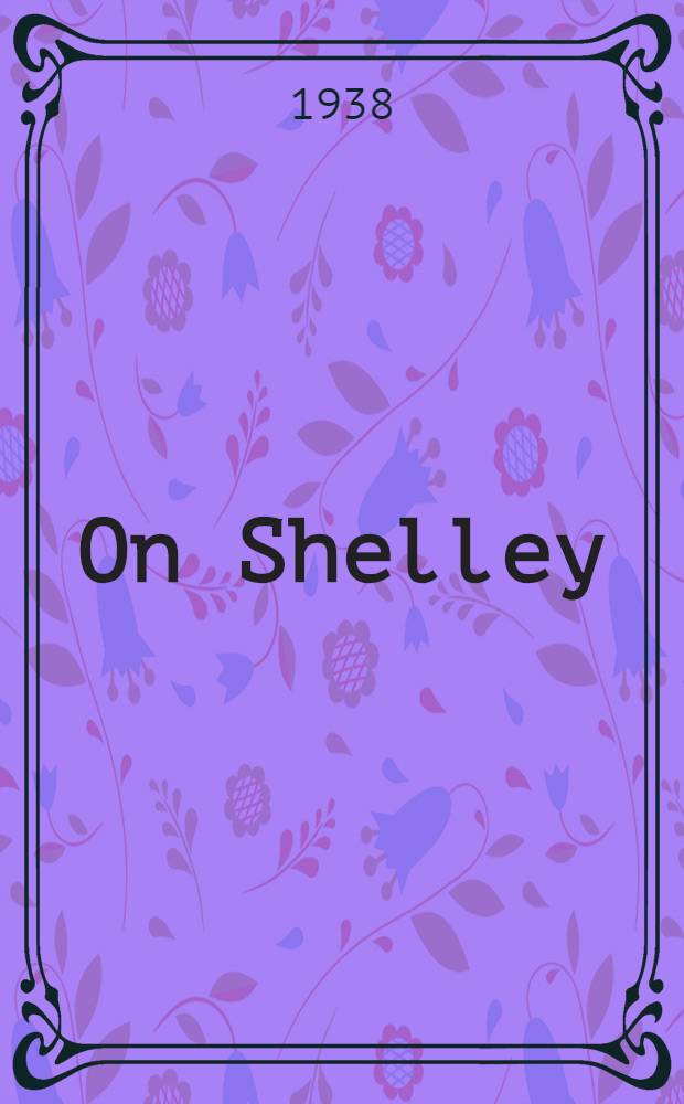 On Shelley