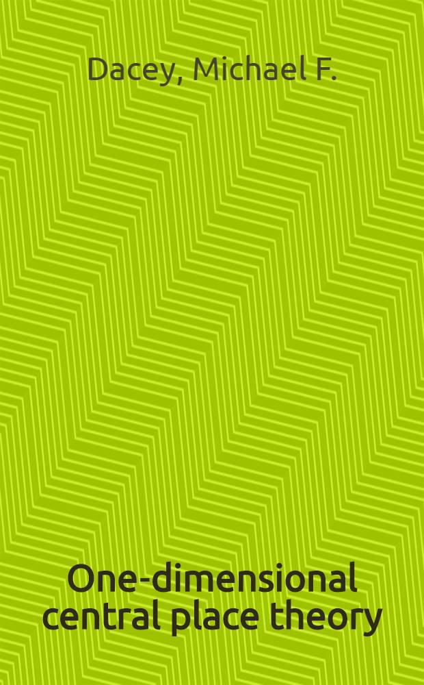 One-dimensional central place theory