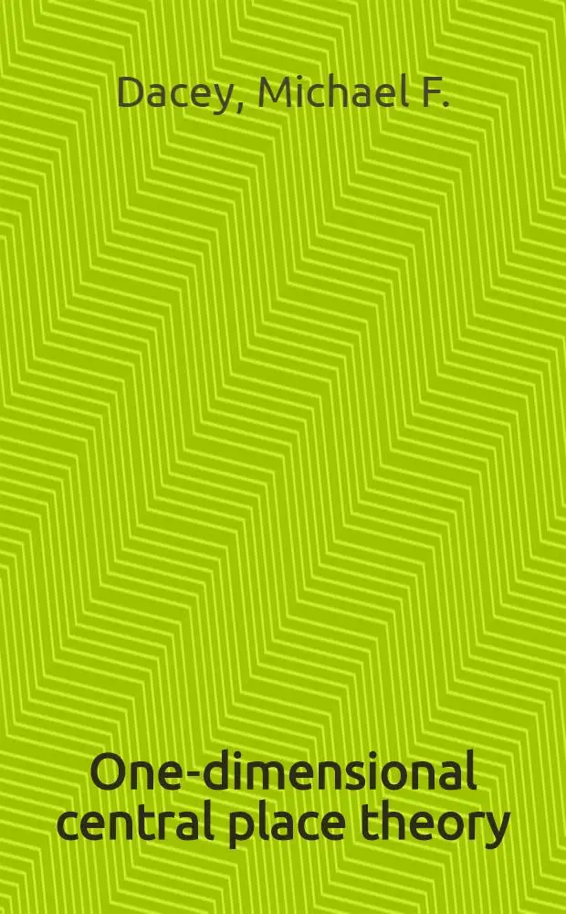 One-dimensional central place theory