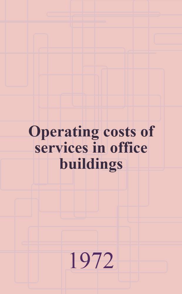 Operating costs of services in office buildings