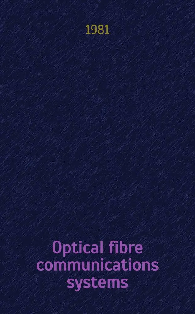 Optical fibre communications systems