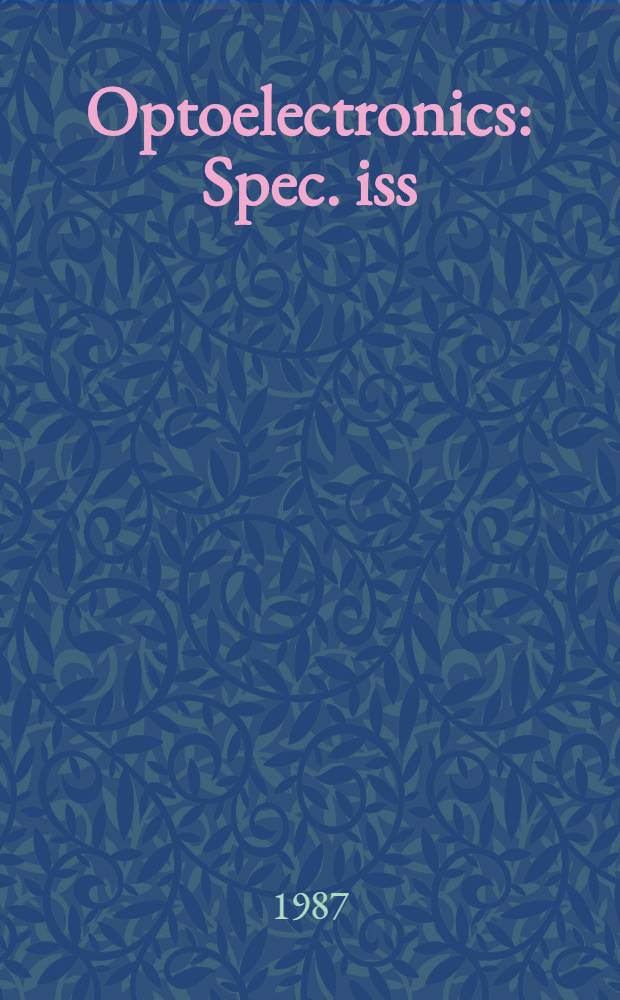 Optoelectronics : Spec. iss