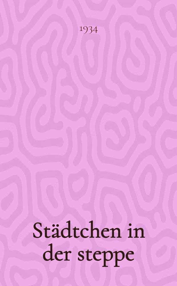 ... Städtchen in der steppe : (Organisations-Erfahrungen eines Brigaden-Feldlagers)