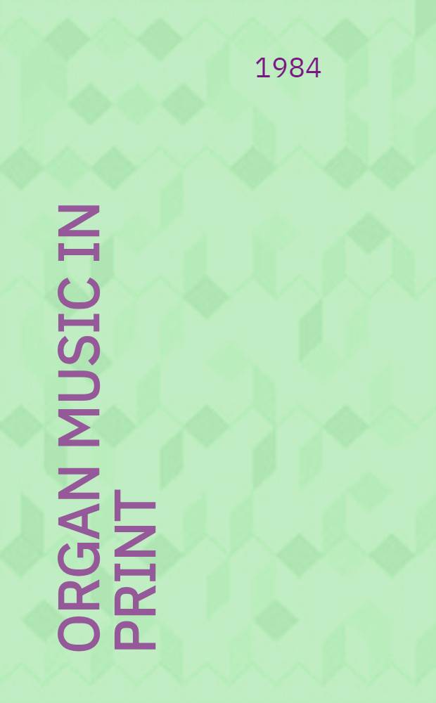Organ music in print