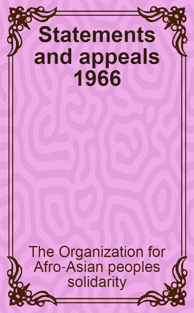 Statements and appeals 1966