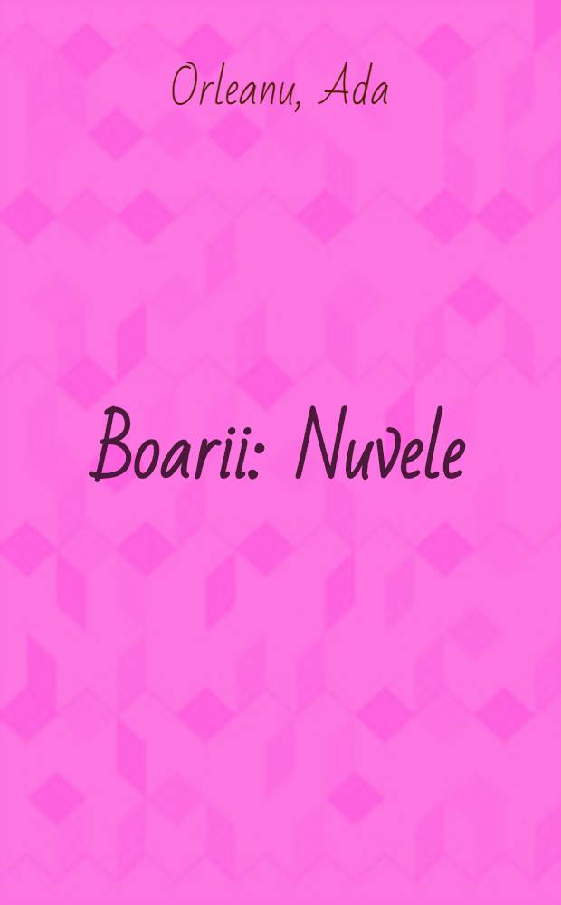 Boarii : Nuvele