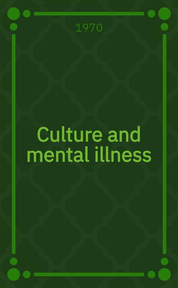 Culture and mental illness : A study from Uganda