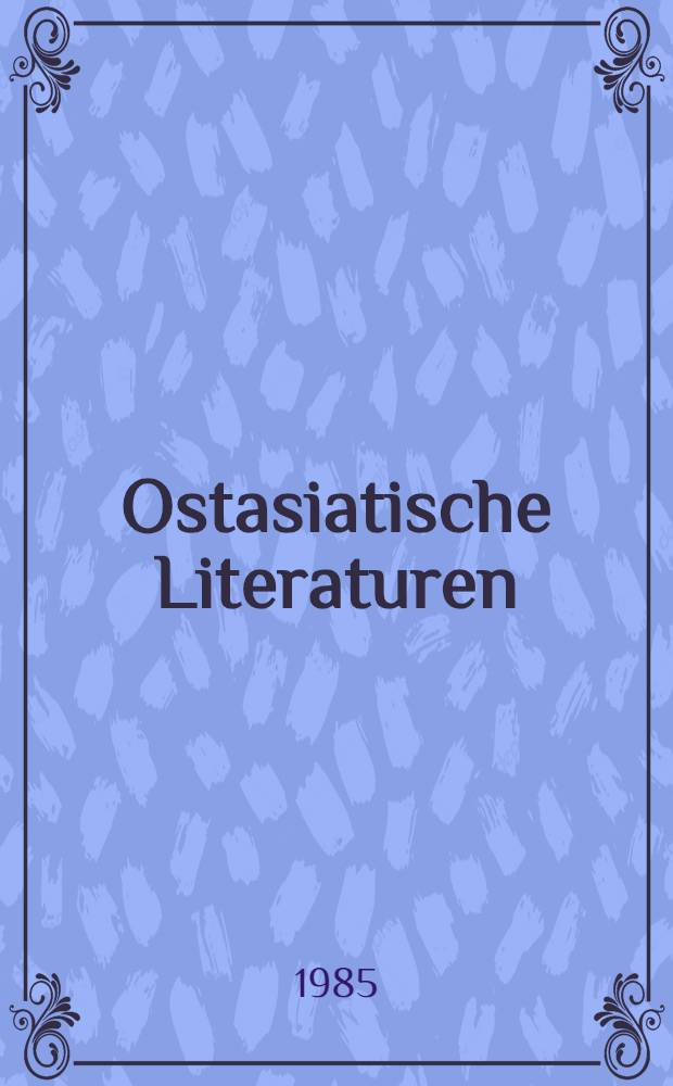 Ostasiatische Literaturen