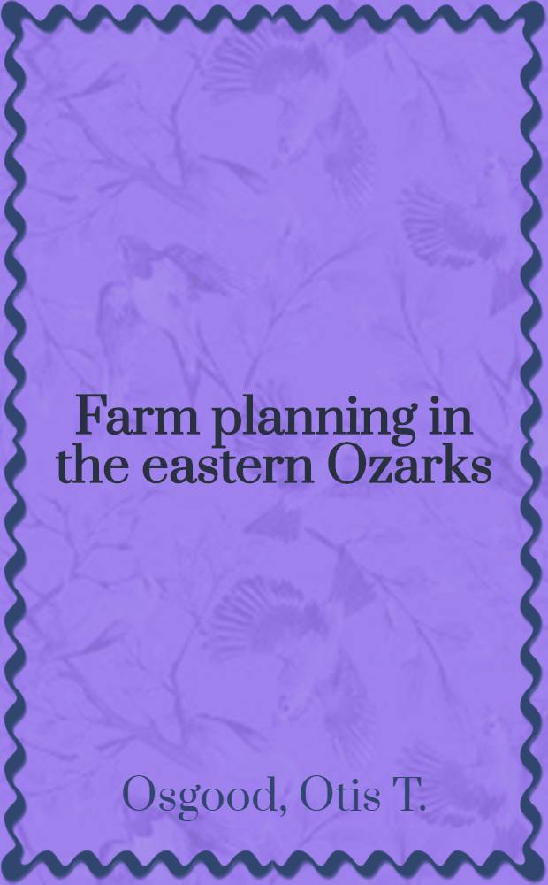 Farm planning in the eastern Ozarks