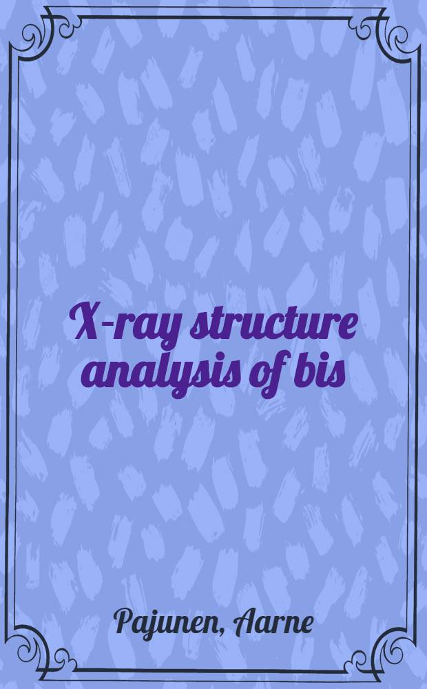 X-ray structure analysis of bis (ethylenediamine) copper (II) perchlorate