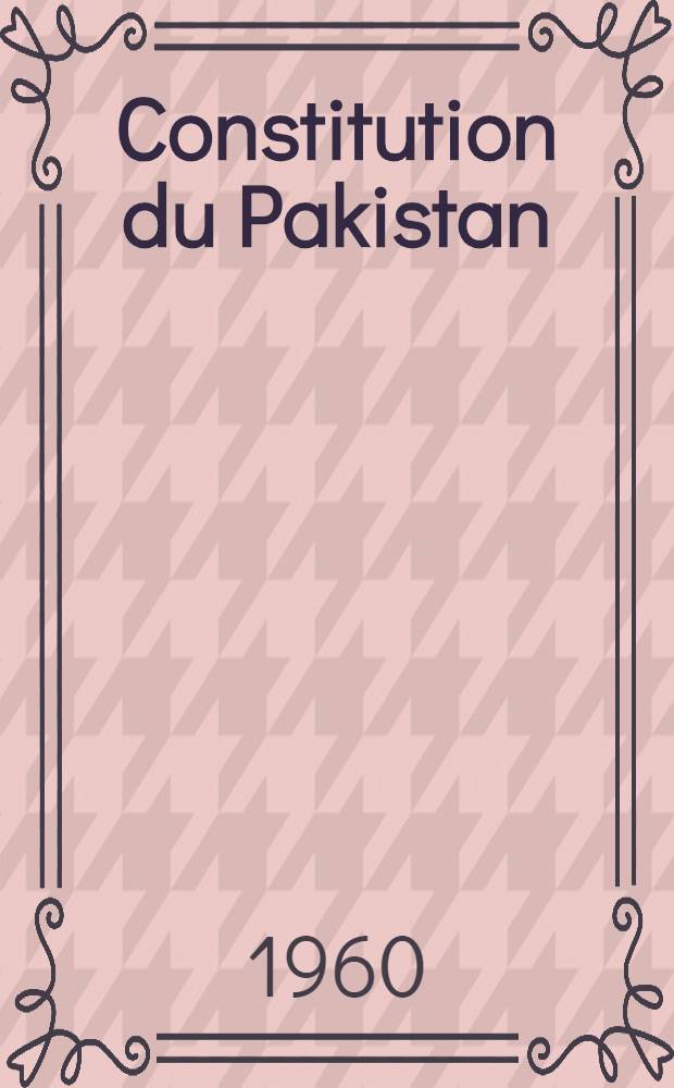 Constitution du Pakistan (27 octobre 1959)