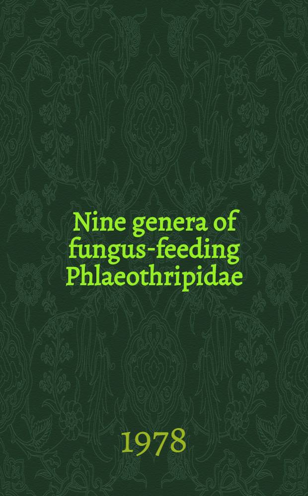 Nine genera of fungus-feeding Phlaeothripidae (Thysanoptera) from the Oriental region