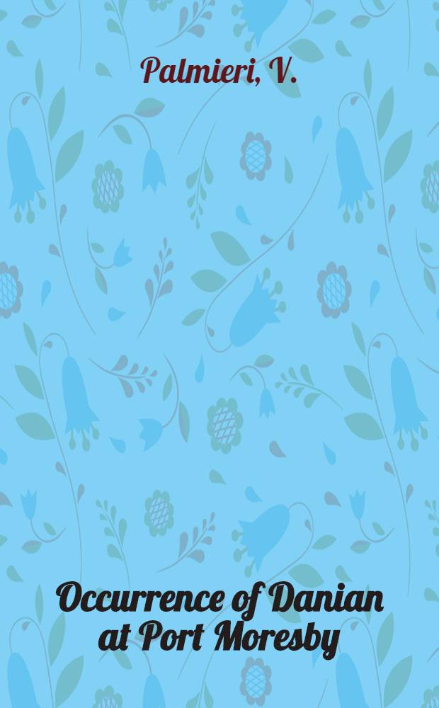 Occurrence of Danian at Port Moresby