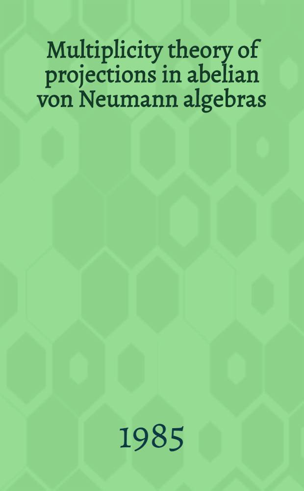 Multiplicity theory of projections in abelian von Neumann algebras