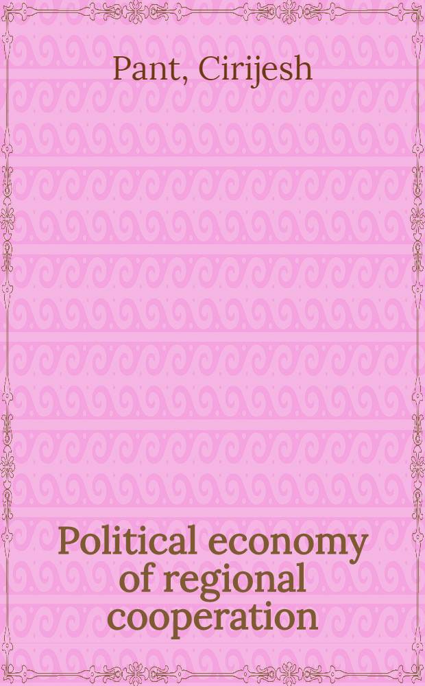 Political economy of regional cooperation : A study of the Gulf cooperation