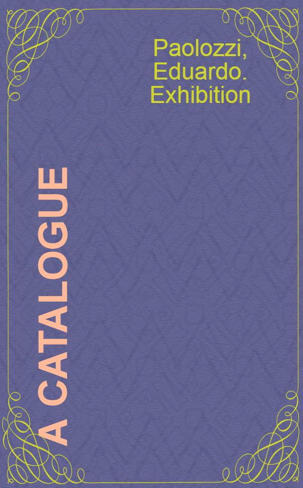 [A catalogue]