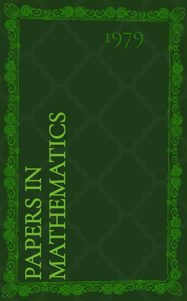 Papers in mathematics