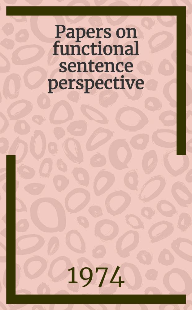 Papers on functional sentence perspective