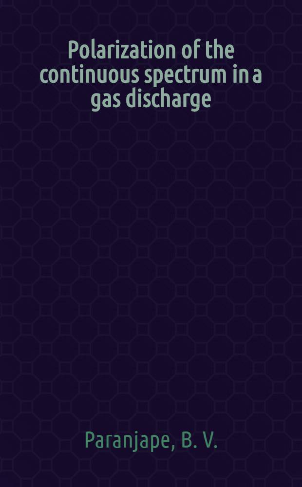 Polarization of the continuous spectrum in a gas discharge