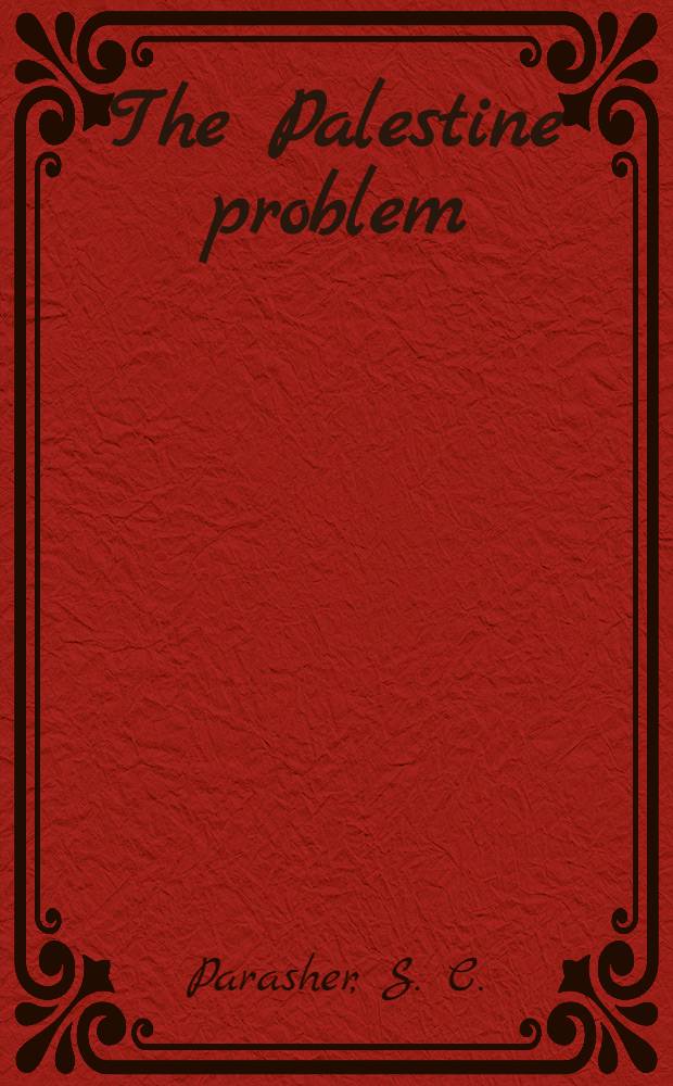 The Palestine problem