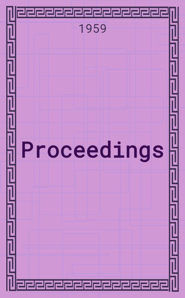 [Proceedings]