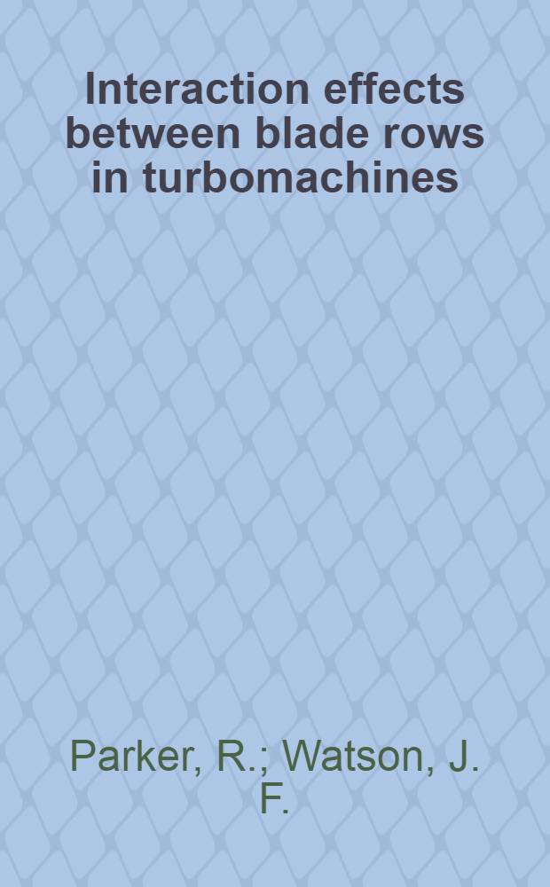 Interaction effects between blade rows in turbomachines