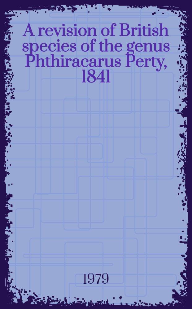 A revision of British species of the genus Phthiracarus Perty, 1841 (Cryptostigmata : Euptyctima)