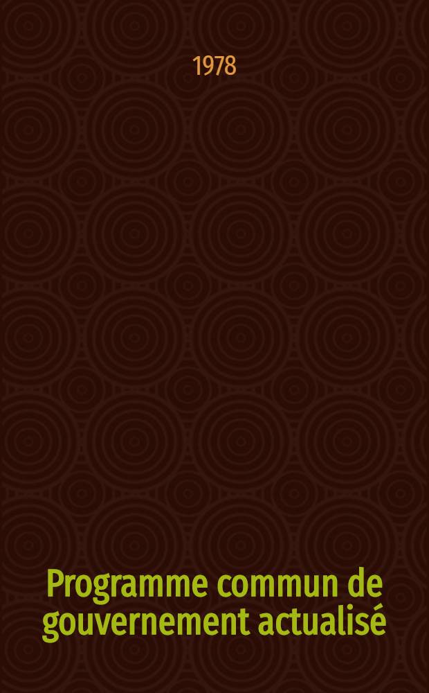 Programme commun de gouvernement actualis&eacute;