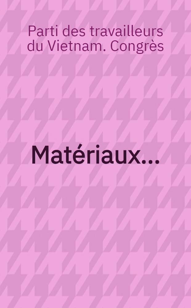 [Matériaux ...]