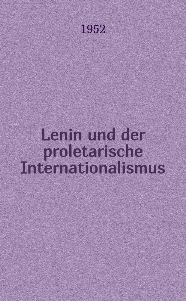 Lenin und der proletarische Internationalismus