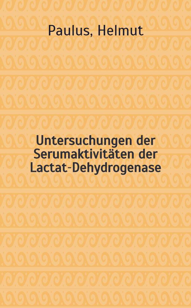Untersuchungen der Serumaktivit&auml;ten der Lactat-Dehydrogenase (LDH), Creatin-Phosphokinase (CPK) und Glutamat-Oxalacetat-Transaminase (GOT) bei der akuten Cyanidvergiftung : Inaug.-Diss. ... der ... Med. Fak. der ... Univ. zu Bonn