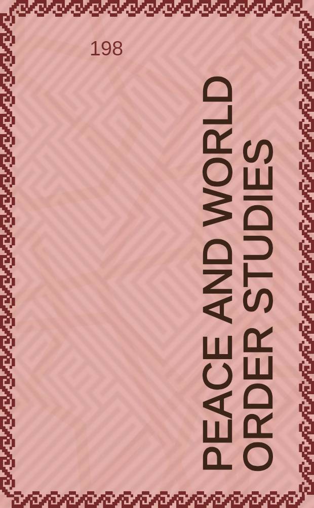 Peace and world order studies : A curriculum guide