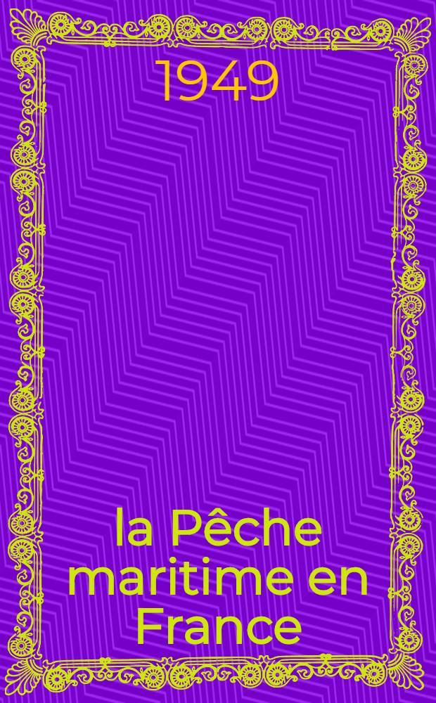 la Pêche maritime en France