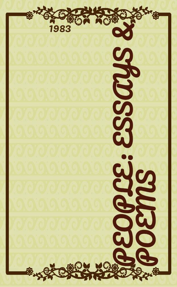 People : Essays & poems