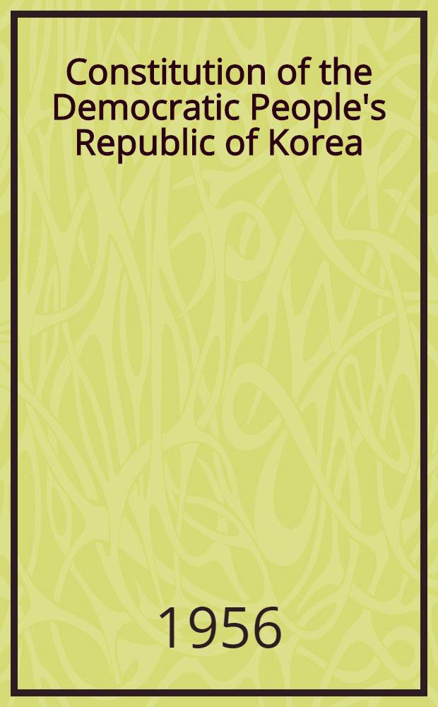 Constitution of the Democratic People's Republic of Korea