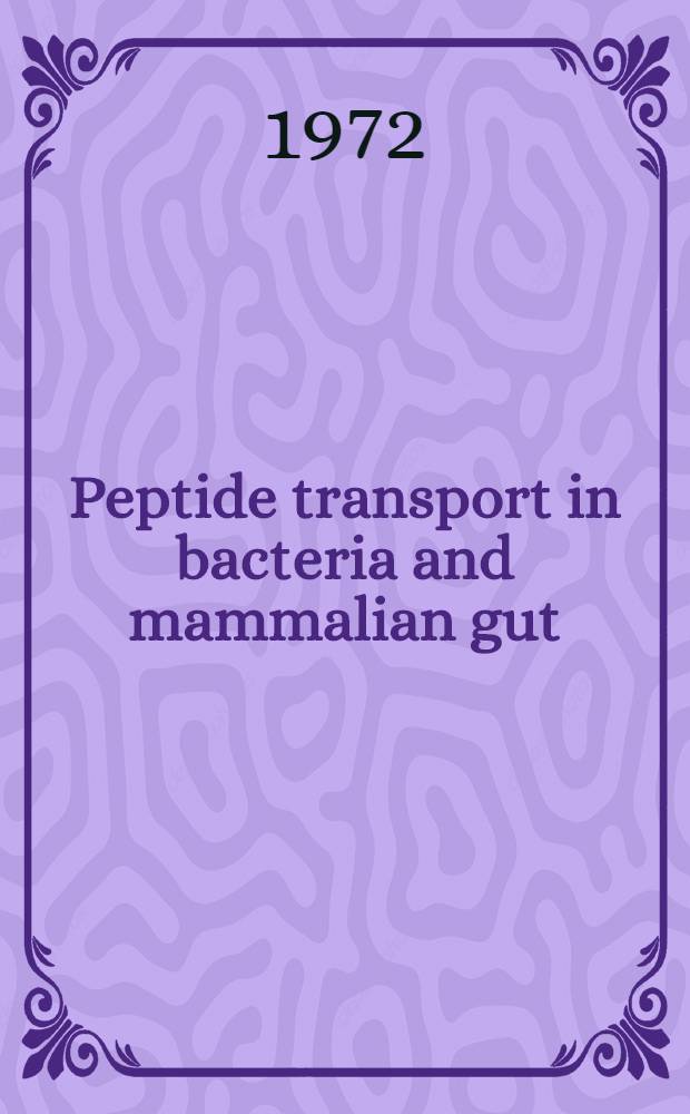 Peptide transport in bacteria and mammalian gut