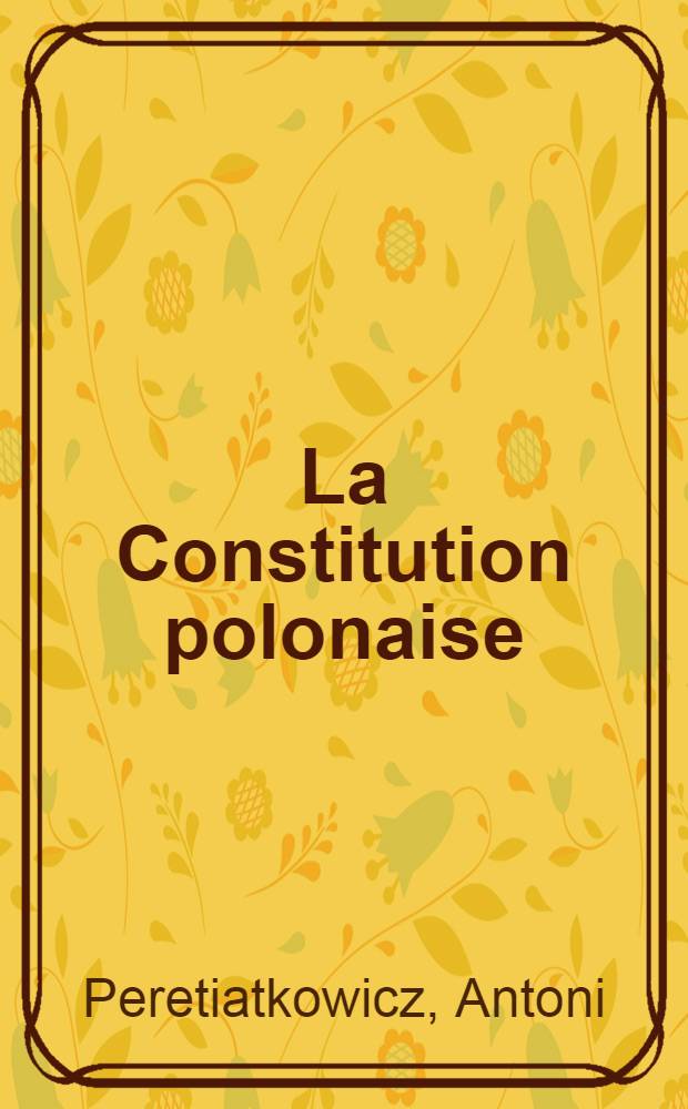 La Constitution polonaise