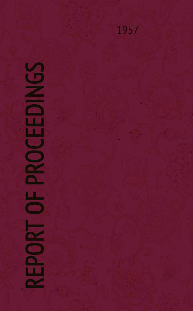 Report of proceedings
