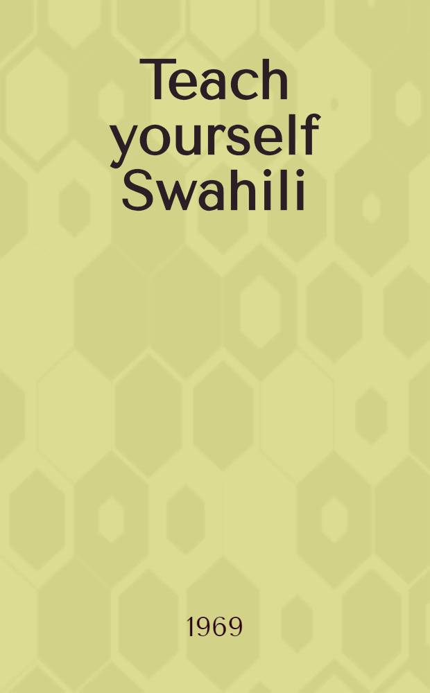 Teach yourself Swahili