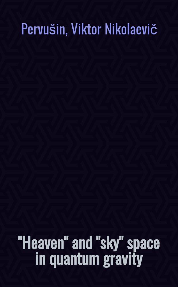 "Heaven" and "sky" space in quantum gravity