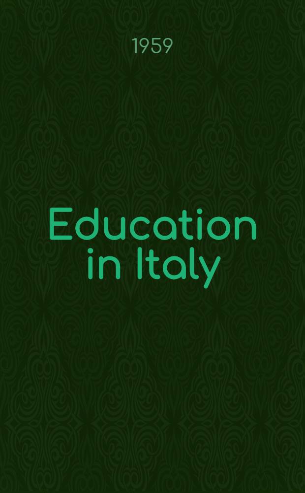 Education in Italy